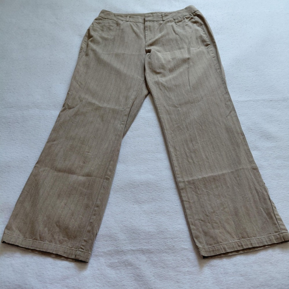 Dockers Ideal Fit Metro Pant Womens 12 Medium Beige Herringbone 253350003